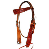 New! Floral Carved Pink Headstall - Country Scene Saddlery and Pet Supplies
