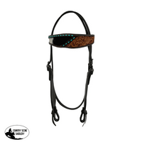 New! Floral Tool And Hide - Argentina Cow Leather Browband Headstall Headstalls Bridles