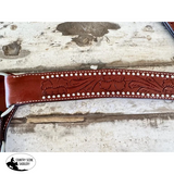 New! Floral Tooled and Silver Dots Leather Breastplate