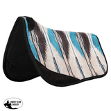 New! Fort Worth Barrel Race Contoured Saddle Pad - 28" x 28" Teal - Country Scene Saddlery and Pet Supplies