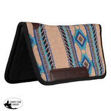 New! Fort Worth Contoured Saddle Pad - Turquoise 32’’ x 32’’ Western Pad