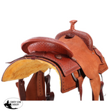 New! Fort Worth Cowhorse Rough Out Saddle - Chestnut - Country Scene Saddlery and Pet Supplies