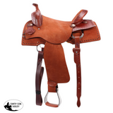New! Fort Worth Cowhorse Rough Out Saddle - Chestnut - Country Scene Saddlery and Pet Supplies