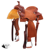 New! Fort Worth Cowhorse Rough Out Saddle - Chestnut - Country Scene Saddlery and Pet Supplies
