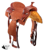 New! Fort Worth Cowhorse Rough Out Saddle - Chestnut - Country Scene Saddlery and Pet Supplies