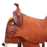 New! Fort Worth Cowhorse Rough Out Saddle - Chestnut - Country Scene Saddlery and Pet Supplies