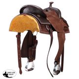 New! Fort Worth Cowhorse Rough Out Saddle - Chocolate - Country Scene Saddlery and Pet Supplies