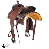 New! Fort Worth Cowhorse Rough Out Saddle - Chocolate - Country Scene Saddlery and Pet Supplies