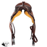New! Fort Worth Cowhorse Rough Out Saddle - Chocolate - Country Scene Saddlery and Pet Supplies