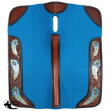 New! Fort Worth Feather Tooled Felt Saddle Pad - 30’’ x 30’’ Western