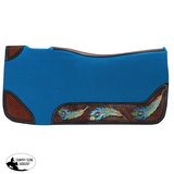 New! Fort Worth Feather Tooled Felt Saddle Pad - 30’’ x 30’’ Western