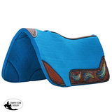New! Fort Worth Feather Tooled Felt Saddle Pad - 30" x 30" - Country Scene Saddlery and Pet Supplies