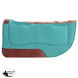 New! Fort Worth Felt Barrel Pad w/Shim Built Up - Turquoise 30" x 30" - Country Scene Saddlery and Pet Supplies
