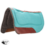 New! Fort Worth Felt Barrel Pad w/Shim Built Up - Turquoise 30" x 30" - Country Scene Saddlery and Pet Supplies