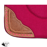 Fort Worth Felt Barrel Saddle Pad With Contoured Built Up | Hot Pink 30’ X Build Up Pad