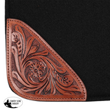 New! Fort Worth Floral Tooled Felt Saddle Pad - 32’’ x 30’’ Western