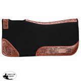 New! Fort Worth Floral Tooled Felt Saddle Pad - 32’’ x 30’’ Western