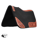New! Fort Worth Floral Tooled Felt Saddle Pad - 32’’ x 30’’ Western