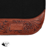 New! Fort Worth Floral Tooled Felt Saddle Pad - 32’’ x 30’’ Western