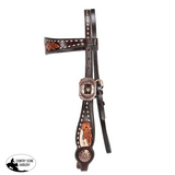 New! Fort Worth Halona Headstall Cowhide Full/cob double-stitched-harness-leather-futurity-knot-brid