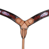 Fort Worth Pink Apache Breastcollar. - Country Scene Saddlery and Pet Supplies