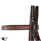 New! Fort Worth Prairie Dreams Headstall - Brown Flowers full/cob Western Bridle