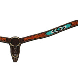 Fort Worth Turquoise Beaded Breastcollar - Country Scene Saddlery and Pet Supplies