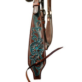 Fort Worth Turquoise Flower Headstall - Country Scene Saddlery and Pet Supplies