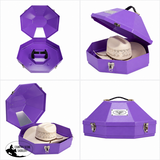 New! Fort Worth Western Hat Carrier - Various Colours - Purple - Western Hat Carrier