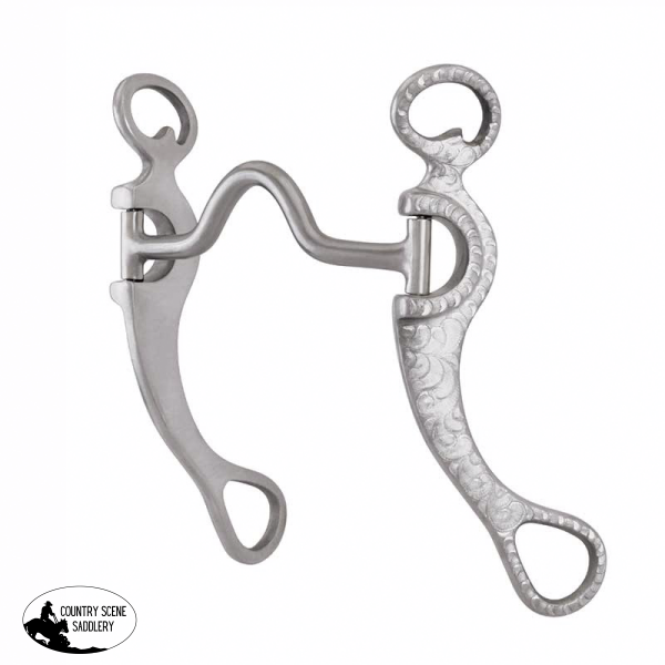 New! Francois Gauthier Reining Collection - FG Western Light Weight Long Shank Engraved Medium Port Bit Western Bits