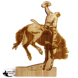 New! Free Standing Rodeo Figurines - Timber - Bronc Rider Hat