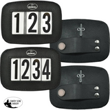 New! Hamag™ Leather Bridle Number Holders (Pair) - 3 digit