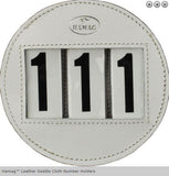 Hamag™ Leather Saddle Cloth Number Holders (Pair) - Round - Country Scene Saddlery and Pet Supplies