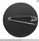 Hamag™ Leather Saddle Cloth Number Holders (Pair) - Round - Country Scene Saddlery and Pet Supplies