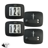 New! Hamag™ Pony Leather Bridle Number Holders (Pair) - 3 digit