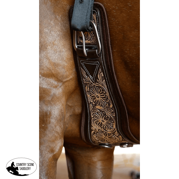 New! Hand Tooled Contoured Cinch (Neoprene) Cinch