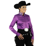 New! Hobby Horse Women Shiloh Crystaled Taffy Western Show Blouse