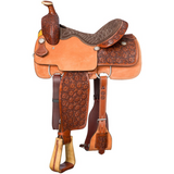 NEW! Holbrook Roping Saddle – Traditional Western with Floral Flair Cowboy Roper