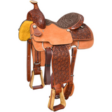 NEW! Holbrook Roping Saddle – Traditional Western with Floral Flair Cowboy Roper