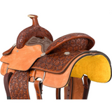 NEW! Holbrook Roping Saddle – Traditional Western with Floral Flair Cowboy Roper