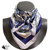 New! HTP Western Annie Satin Wild Rag Navy