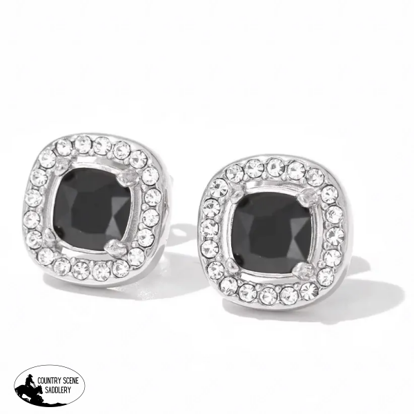 New! HTP Western Crystal Earrings Black Necklace & Earrings,