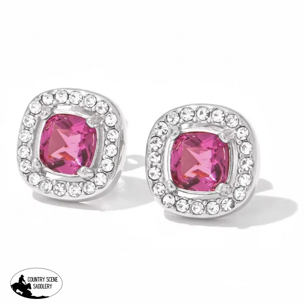 New! HTP Western Crystal Earrings,Pink Necklace & Earrings,