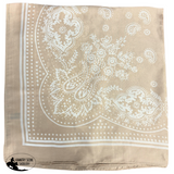 New! HTP Western Jolene Satin Wild Rag, Beige - Country Scene Saddlery and Pet Supplies