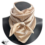 New! HTP Western Jolene Satin Wild Rag, Beige - Country Scene Saddlery and Pet Supplies