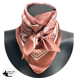 New! HTP Western Jolene Satin Wild Rag, Blush - Country Scene Saddlery and Pet Supplies