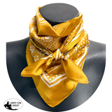 New! HTP Western Jolene Satin Wild Rag, Mustard - Country Scene Saddlery and Pet Supplies