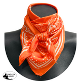 New! HTP Western Jolene Satin Wild Rag, Orange - Country Scene Saddlery and Pet Supplies