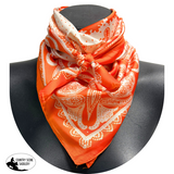 New! HTP Western Kayce Satin Wild Rag, Orange - Country Scene Saddlery and Pet Supplies