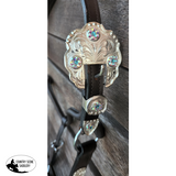 NEW! Irredescent and blue stone Showman show halter. - Country Scene Saddlery and Pet Supplies